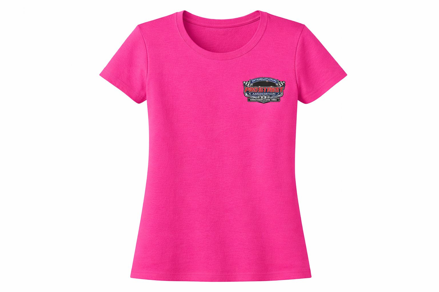 Horsepower & Wide Tires Womens Tee (Pink) thumbnail 2